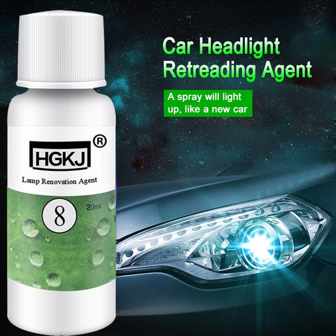 HGKJ-8-20MLAuto Car Accessories Polishing Headlight Agent Bright White Headlight Repair Lamp Cleaning Window Glass Cleaner TSLM1